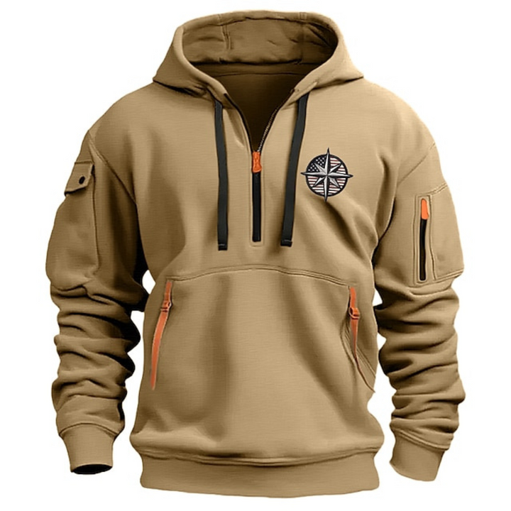 Hoodie homme à capuche avec imprimé léopard raffiné