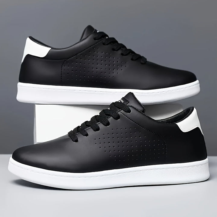 Baskets perforées homme en similicuir – finition mate