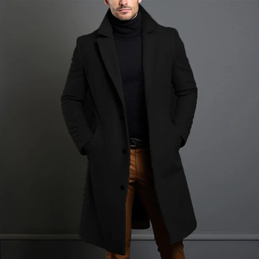 Manteau Franz en laine homme – long, chaud et élégant