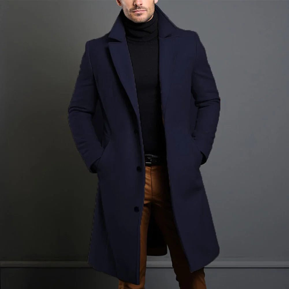 Manteau Franz en laine homme – long, chaud et élégant