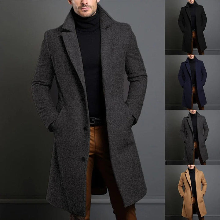Manteau Franz en laine homme – long, chaud et élégant