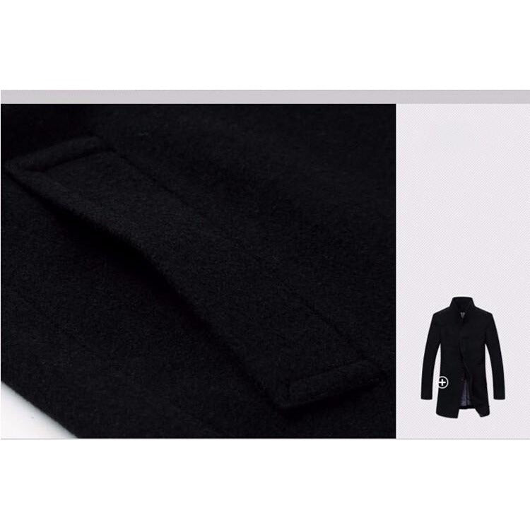 Manteau long homme en laine mélangée – élégance hivernale