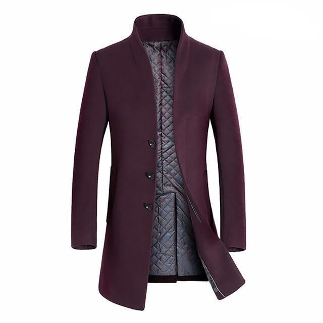 Manteau long homme en laine mélangée – élégance hivernale