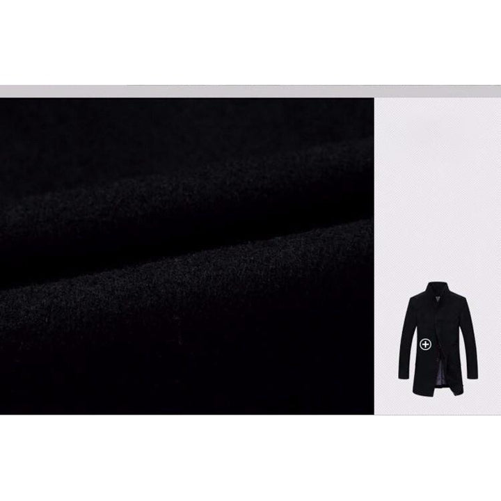 Manteau long homme en laine mélangée – élégance hivernale