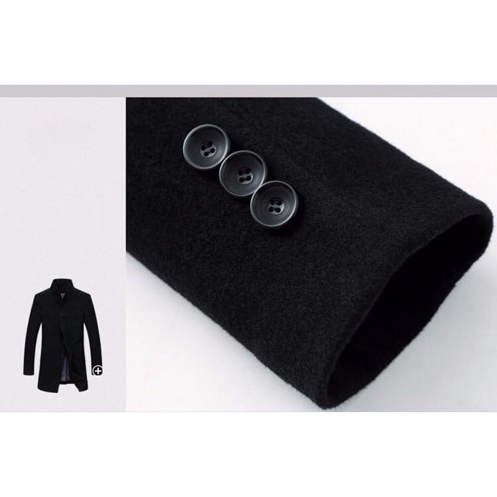Manteau long homme en laine mélangée – élégance hivernale