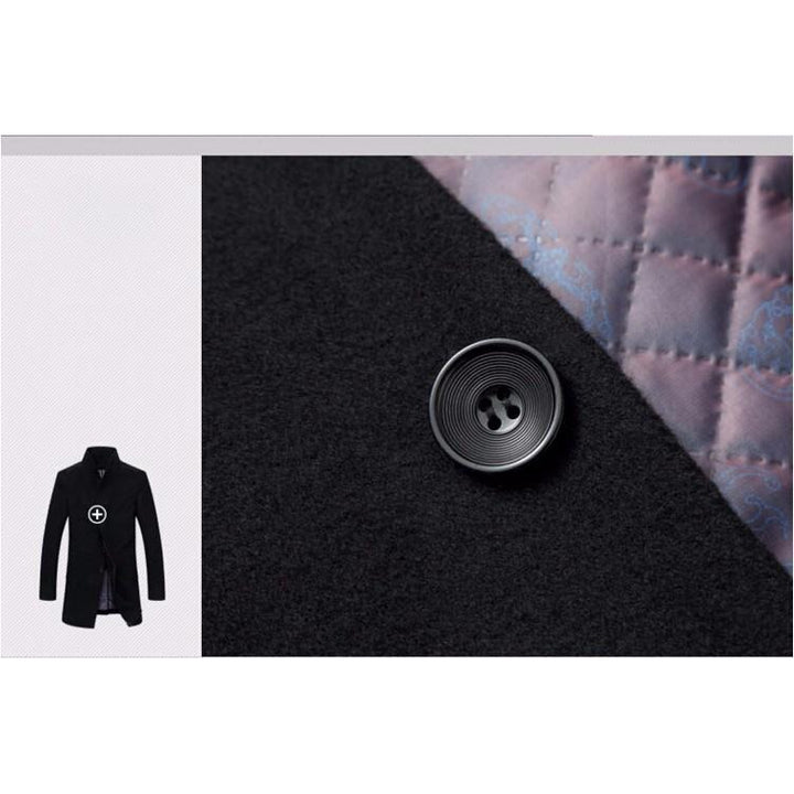 Manteau long homme en laine mélangée – élégance hivernale