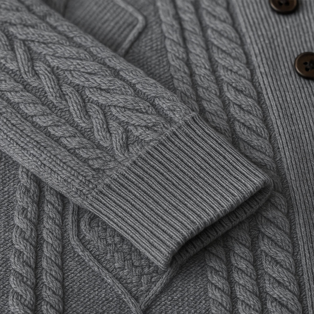 Cardigan Manchester boutonné pour homme – douceur et élégance