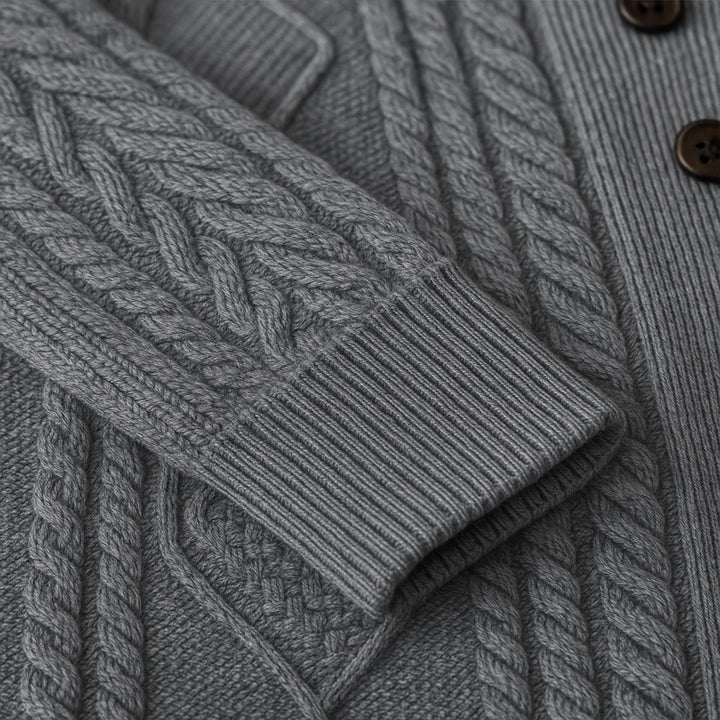 Cardigan Manchester boutonné pour homme – douceur et élégance