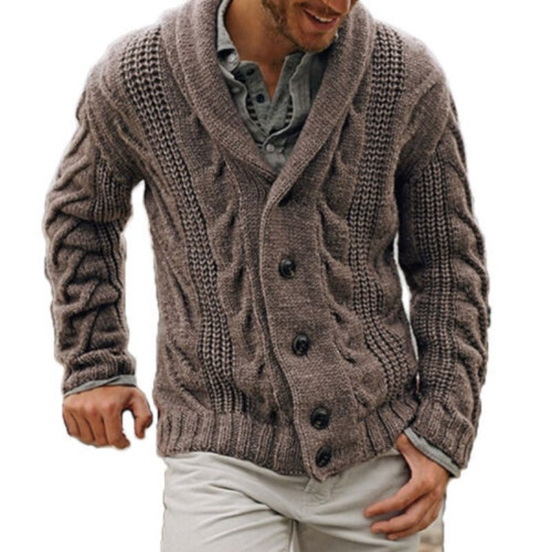 Cardigan Max homme en laine tricotée – chaleur intemporelle