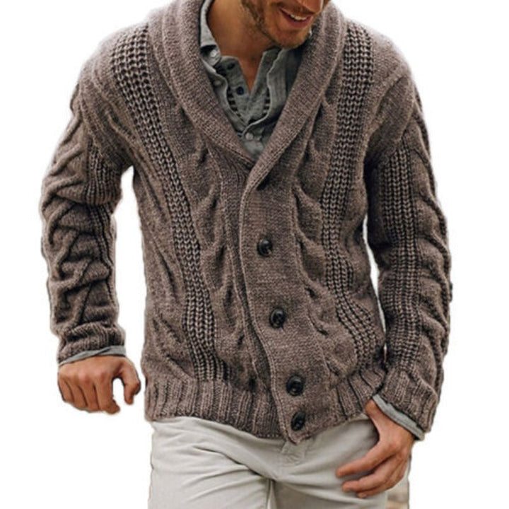 Cardigan Max homme en laine tricotée – chaleur intemporelle