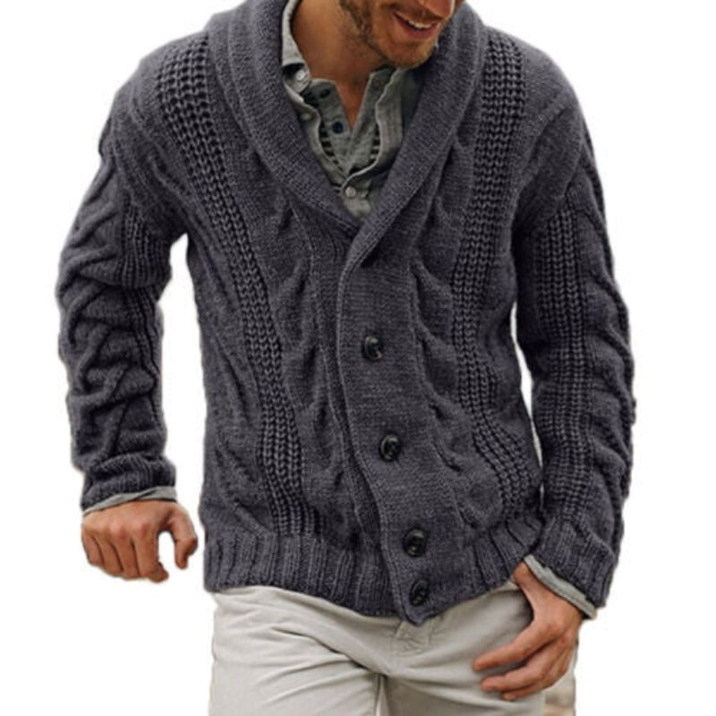 Cardigan Max homme en laine tricotée – chaleur intemporelle