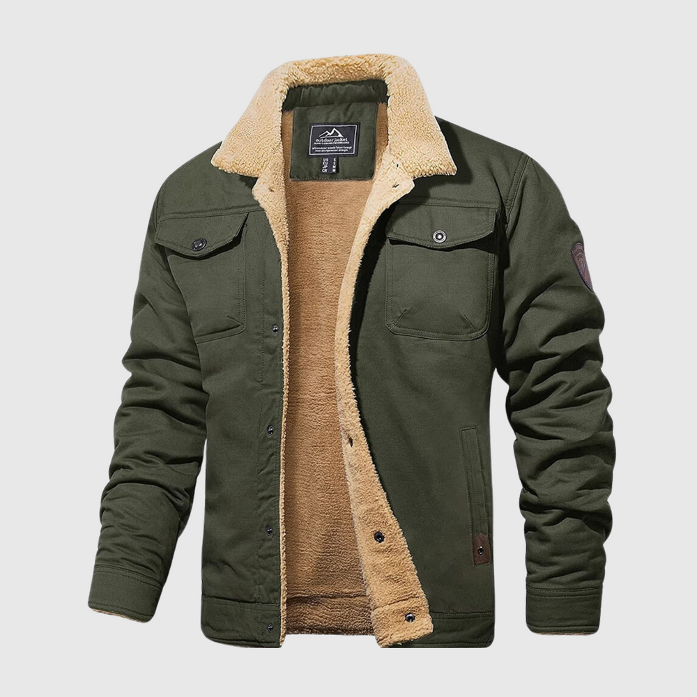Blouson bomber matelassé homme en coton mélangé – coupe regular