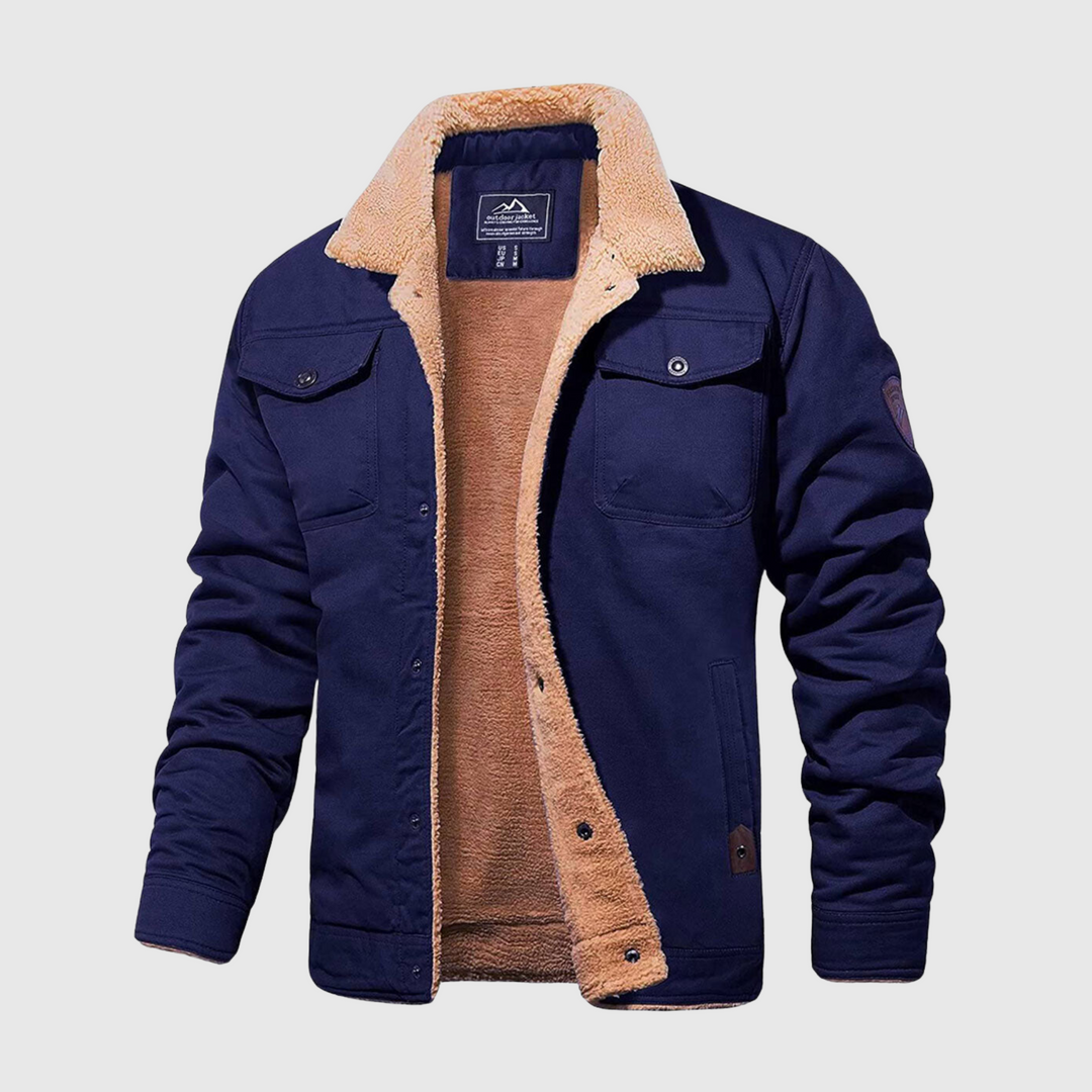Blouson bomber matelassé homme en coton mélangé – coupe regular