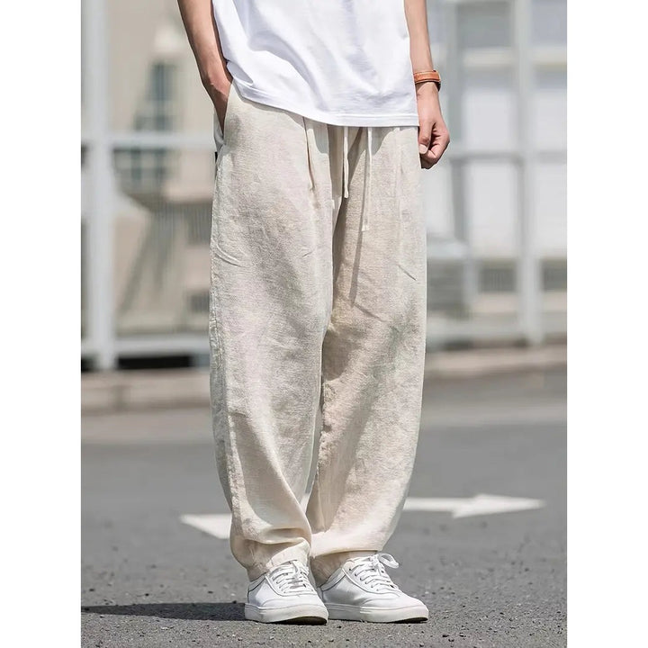 Pantalon baggy en lin homme – ample et confortable