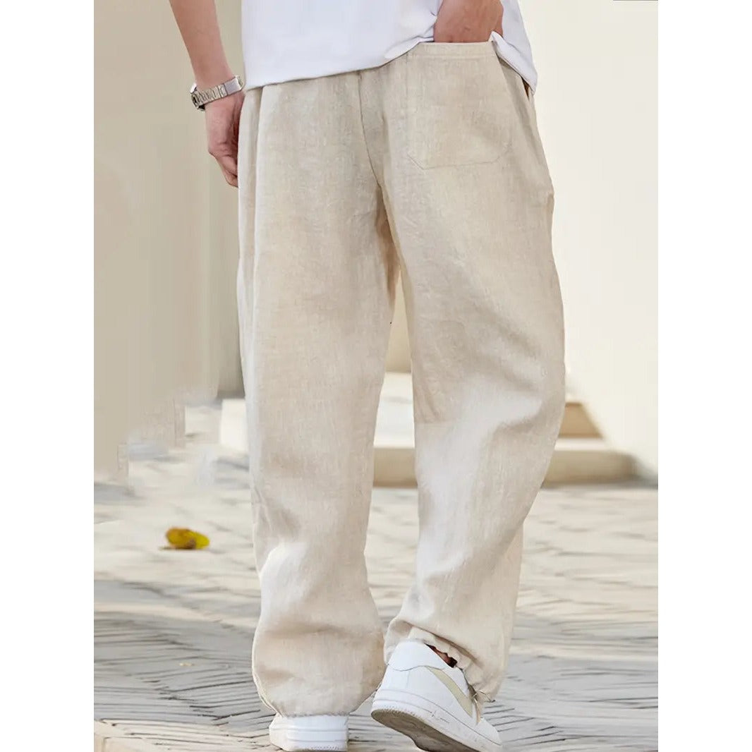 Pantalon baggy en lin homme – ample et confortable