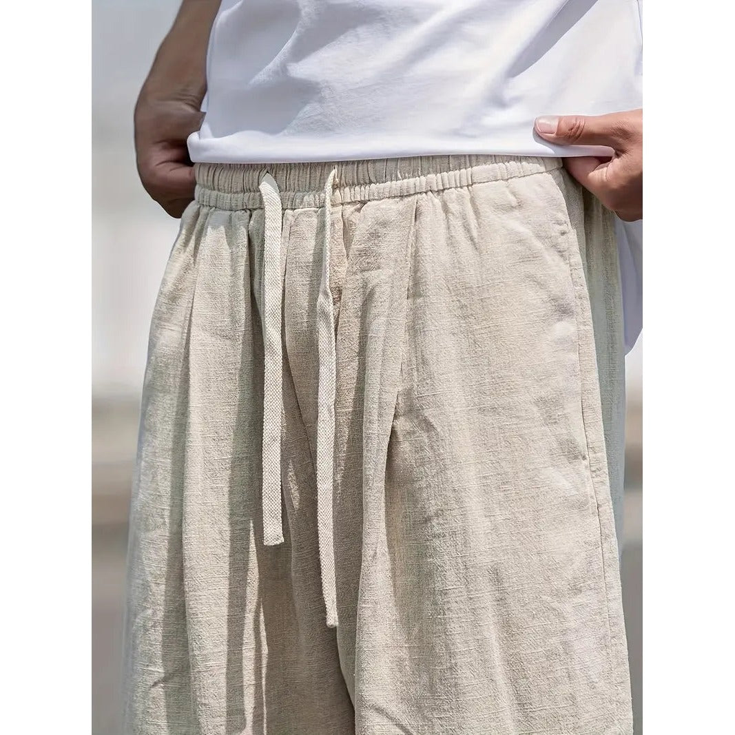 Pantalon baggy en lin homme – ample et confortable