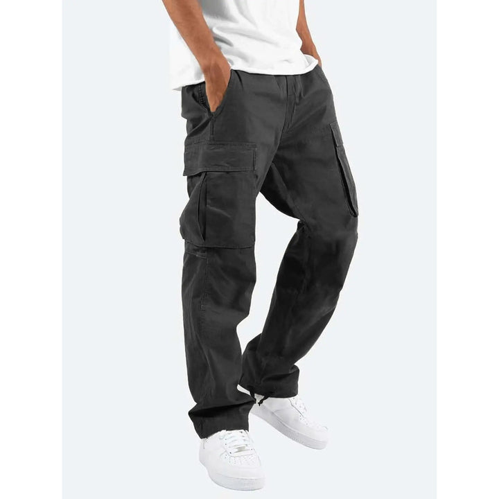 Pantalon cargo homme coupe décontractée – poches multiples