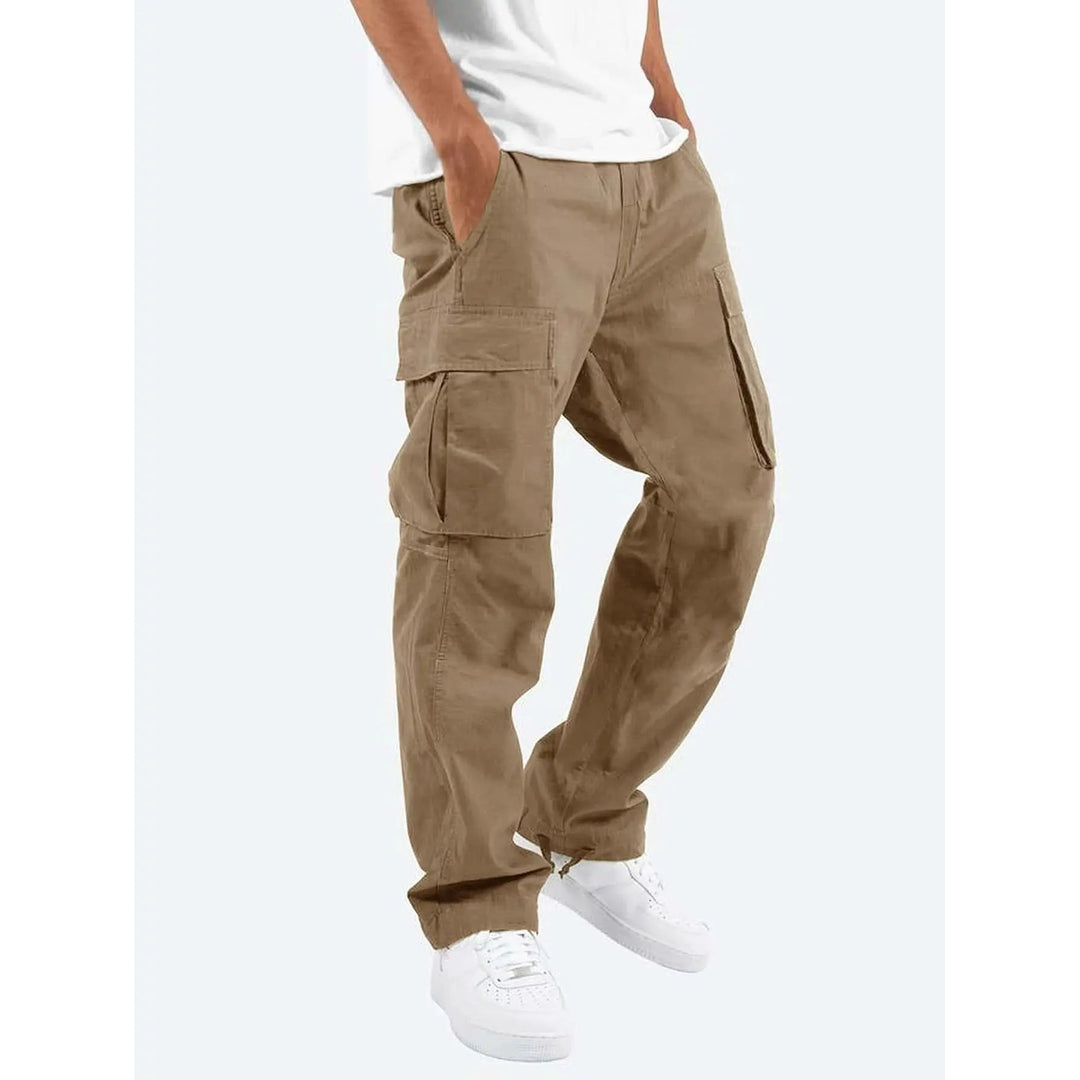 Pantalon cargo homme coupe décontractée – poches multiples