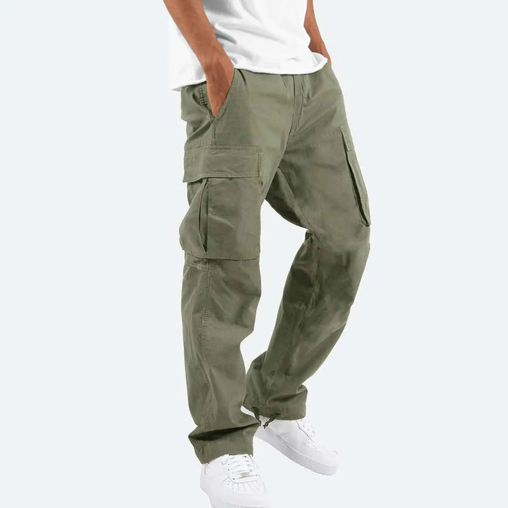 Pantalon cargo homme coupe décontractée – poches multiples