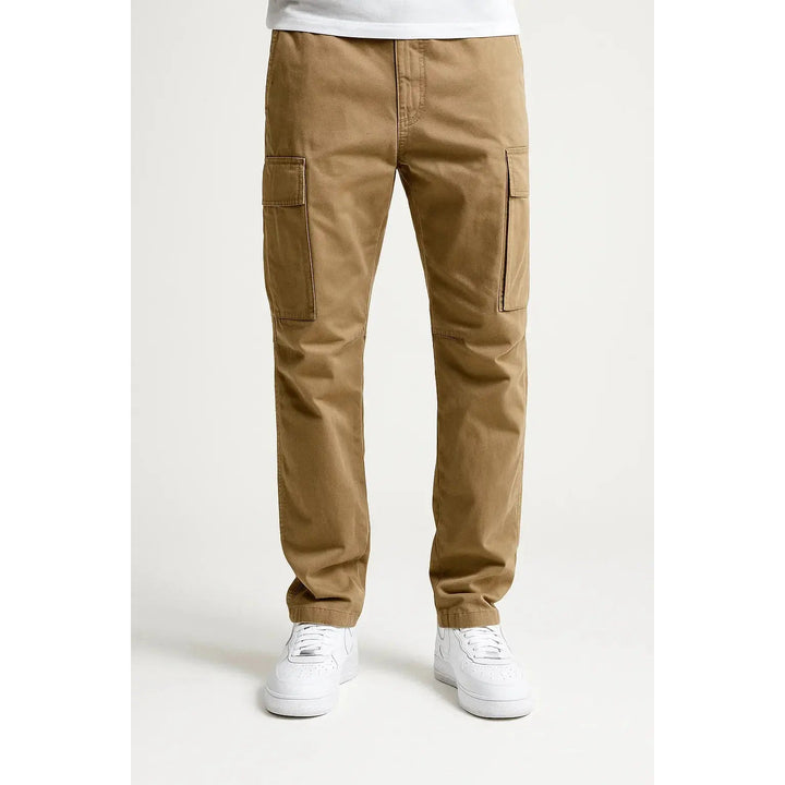 Pantalon cargo homme en pur coton – coupe ample, taille élastiquée