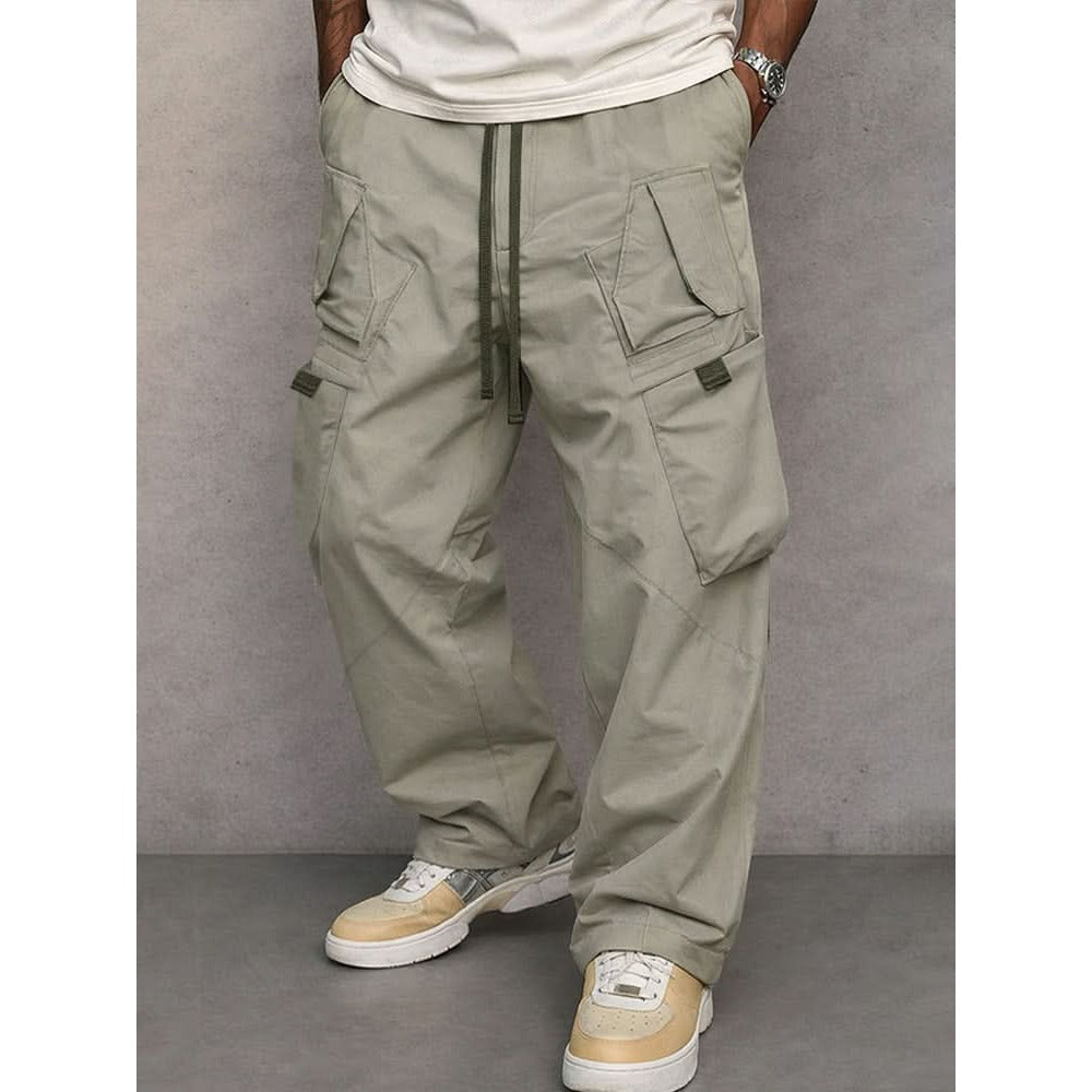 Pantalon cargo homme George en coton – taille élastique