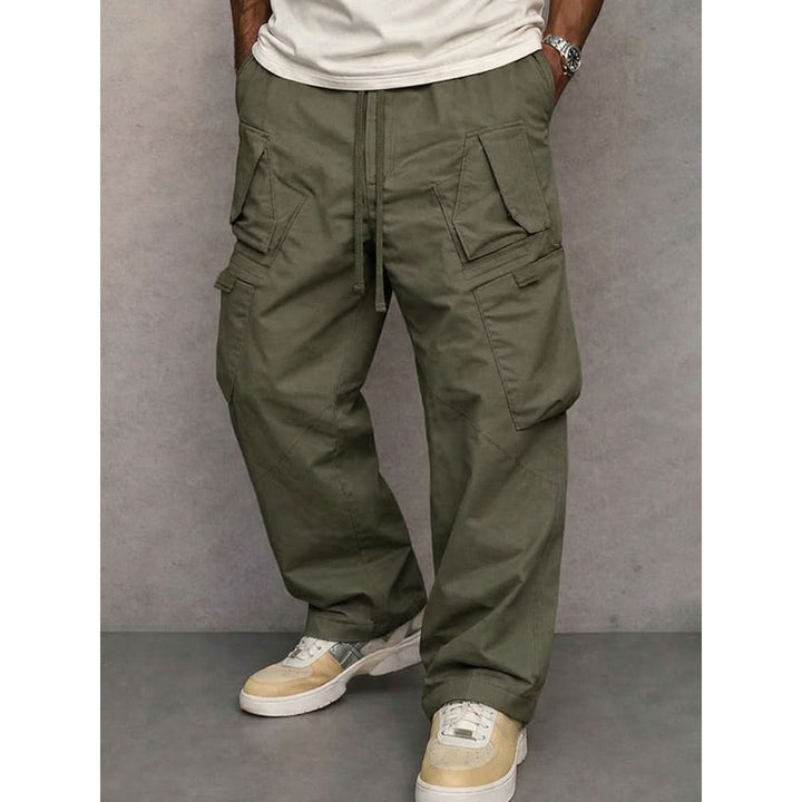 Pantalon cargo homme George en coton – taille élastique