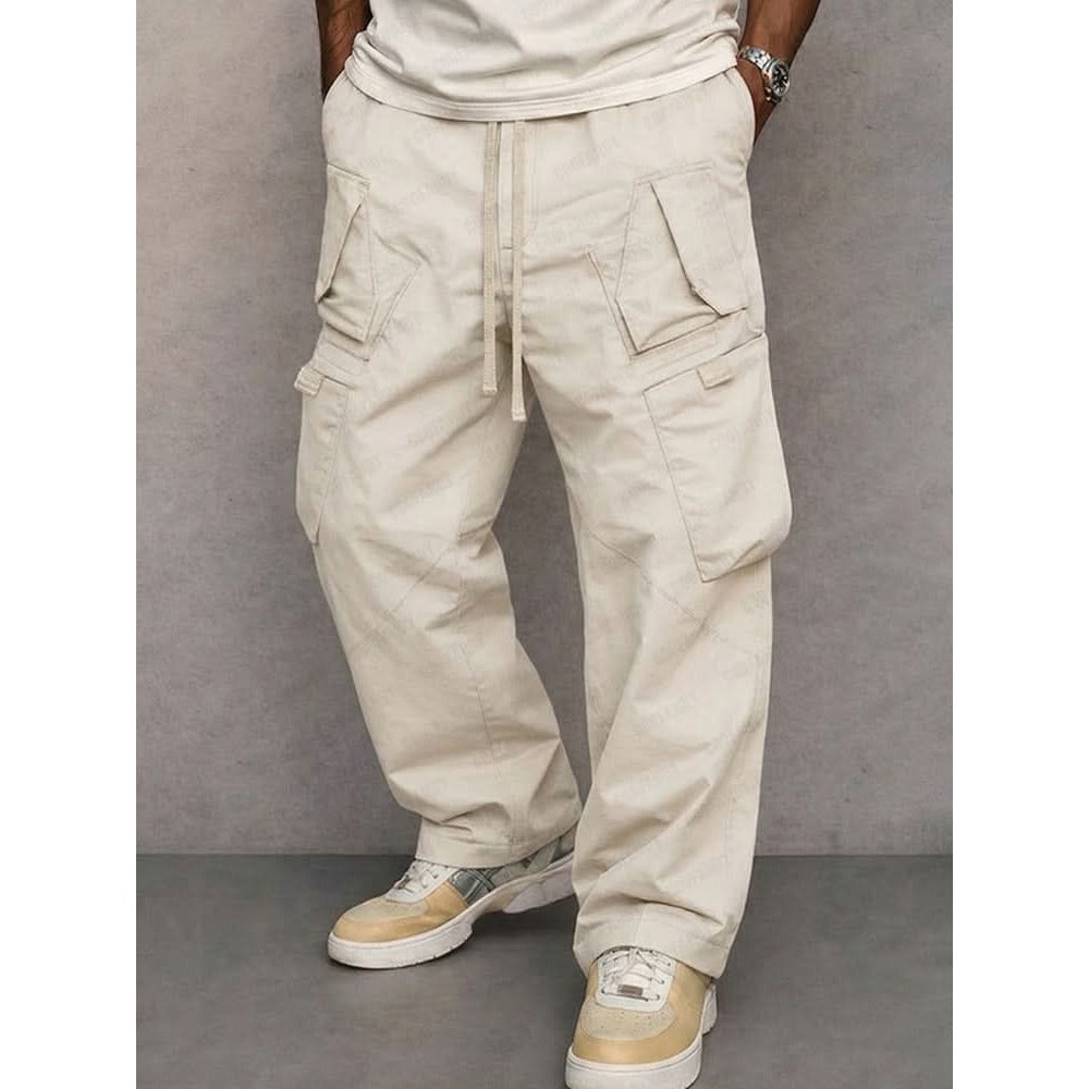 Pantalon cargo homme George en coton – taille élastique