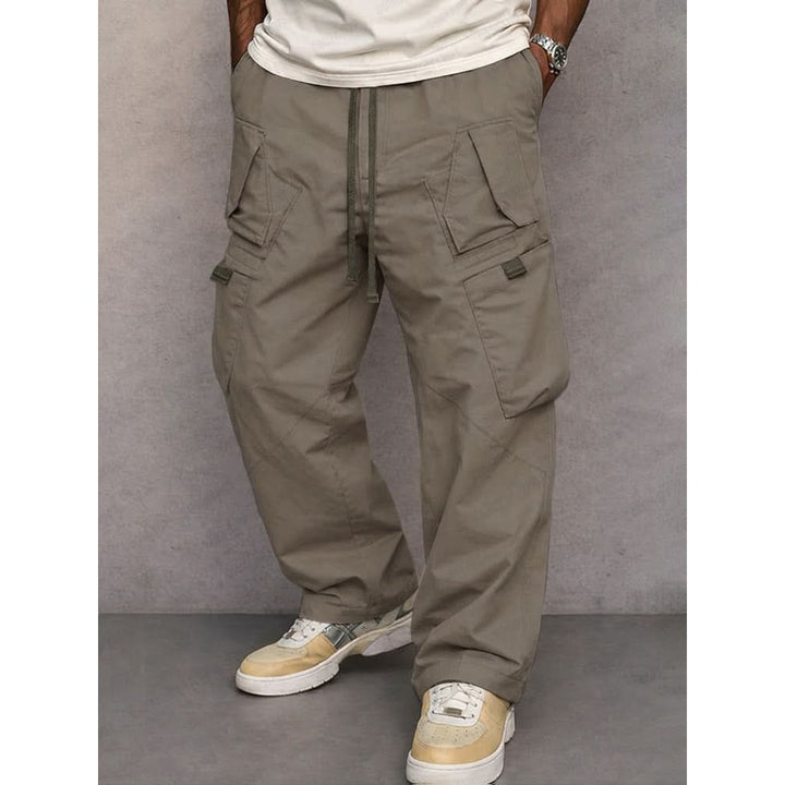 Pantalon cargo homme George en coton – taille élastique