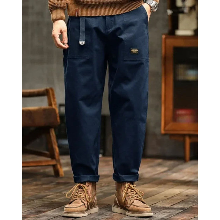 Pantalon cargo homme vintage en coton – coupe droite