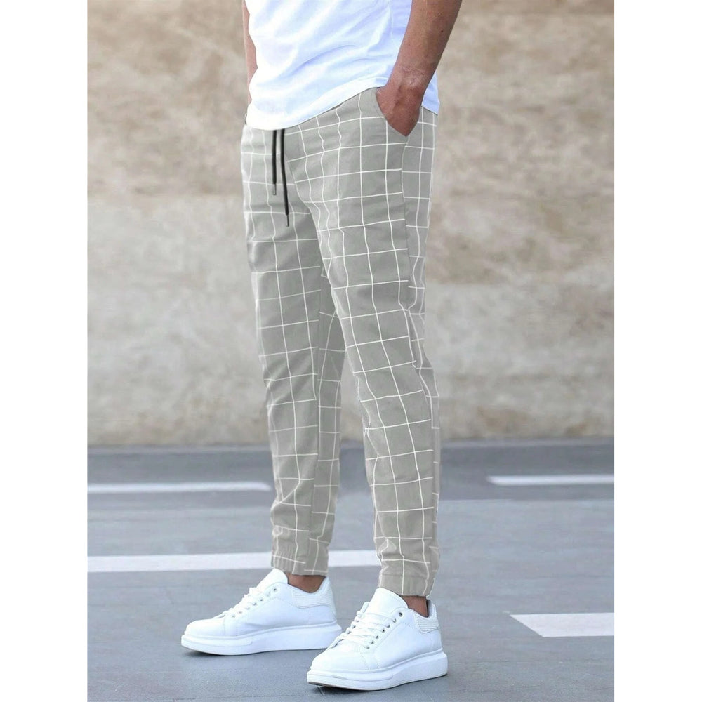 Pantalon de jogging homme à carreaux – confort décontracté