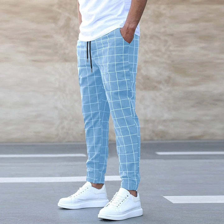 Pantalon de jogging homme à carreaux – confort décontracté