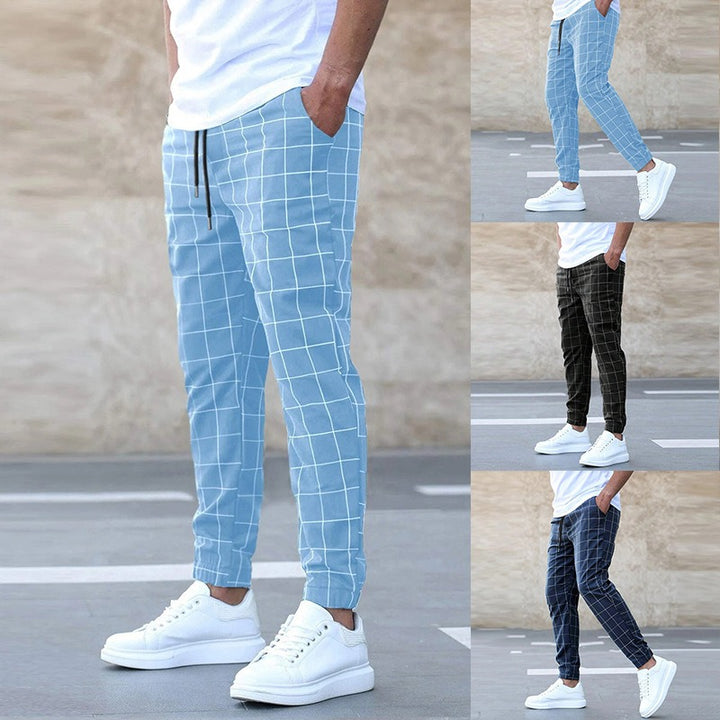 Pantalon de jogging homme à carreaux – confort décontracté
