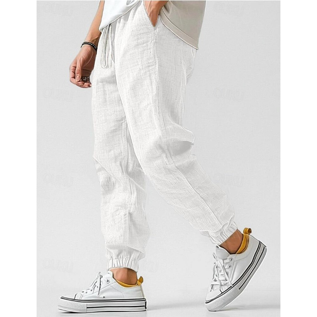 Pantalon en lin homme coupe ample – idéal pour l'été