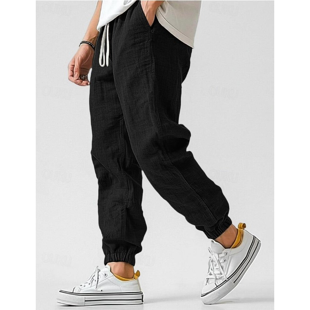 Pantalon en lin homme coupe ample – idéal pour l'été