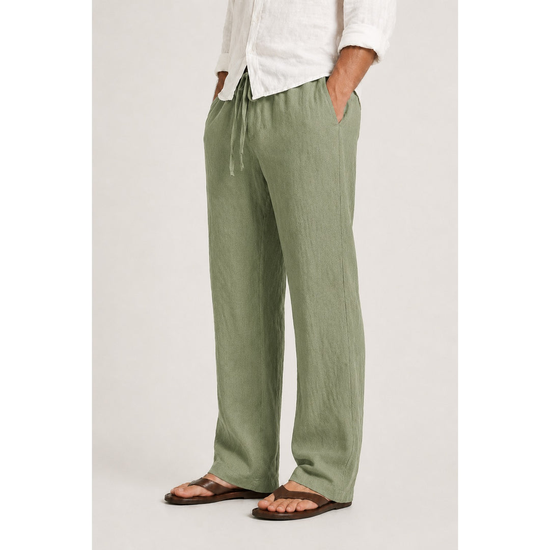Pantalon en lin homme coupe droite – léger et respirant