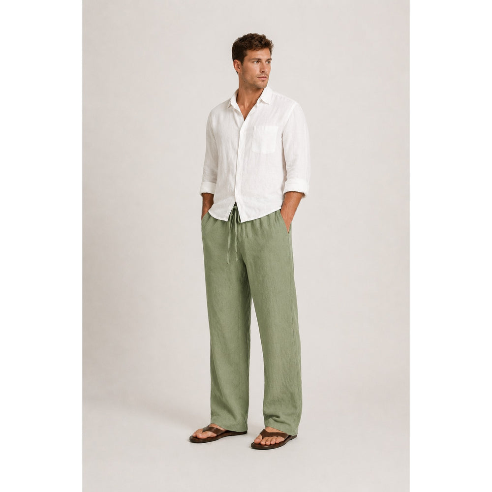Pantalon en lin homme coupe droite – léger et respirant