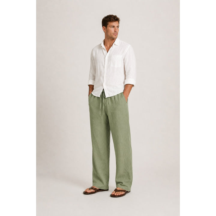 Pantalon en lin homme coupe droite – léger et respirant