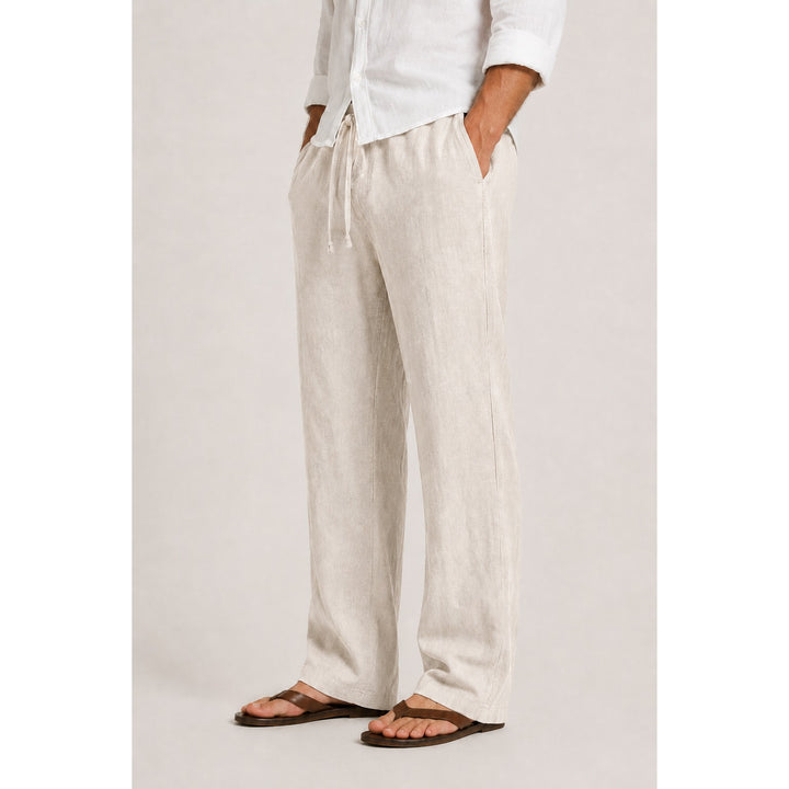 Pantalon en lin homme coupe droite – léger et respirant