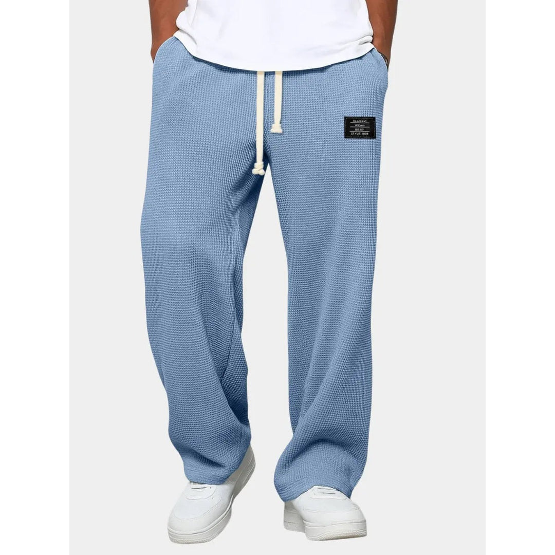 Pantalon homme coupe décontractée – taille à cordon ajustable