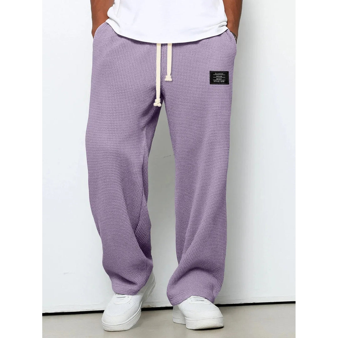 Pantalon homme coupe décontractée – taille à cordon ajustable