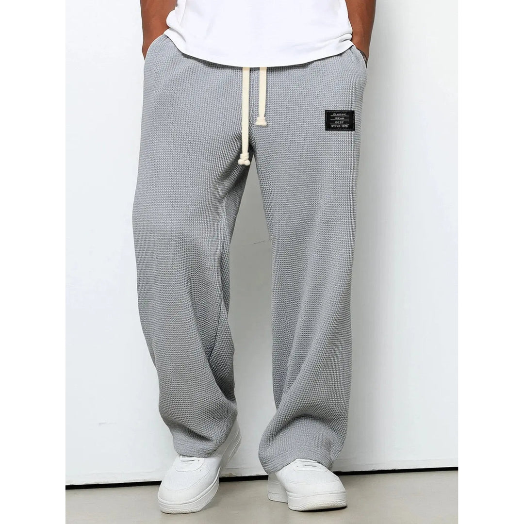 Pantalon homme coupe décontractée – taille à cordon ajustable