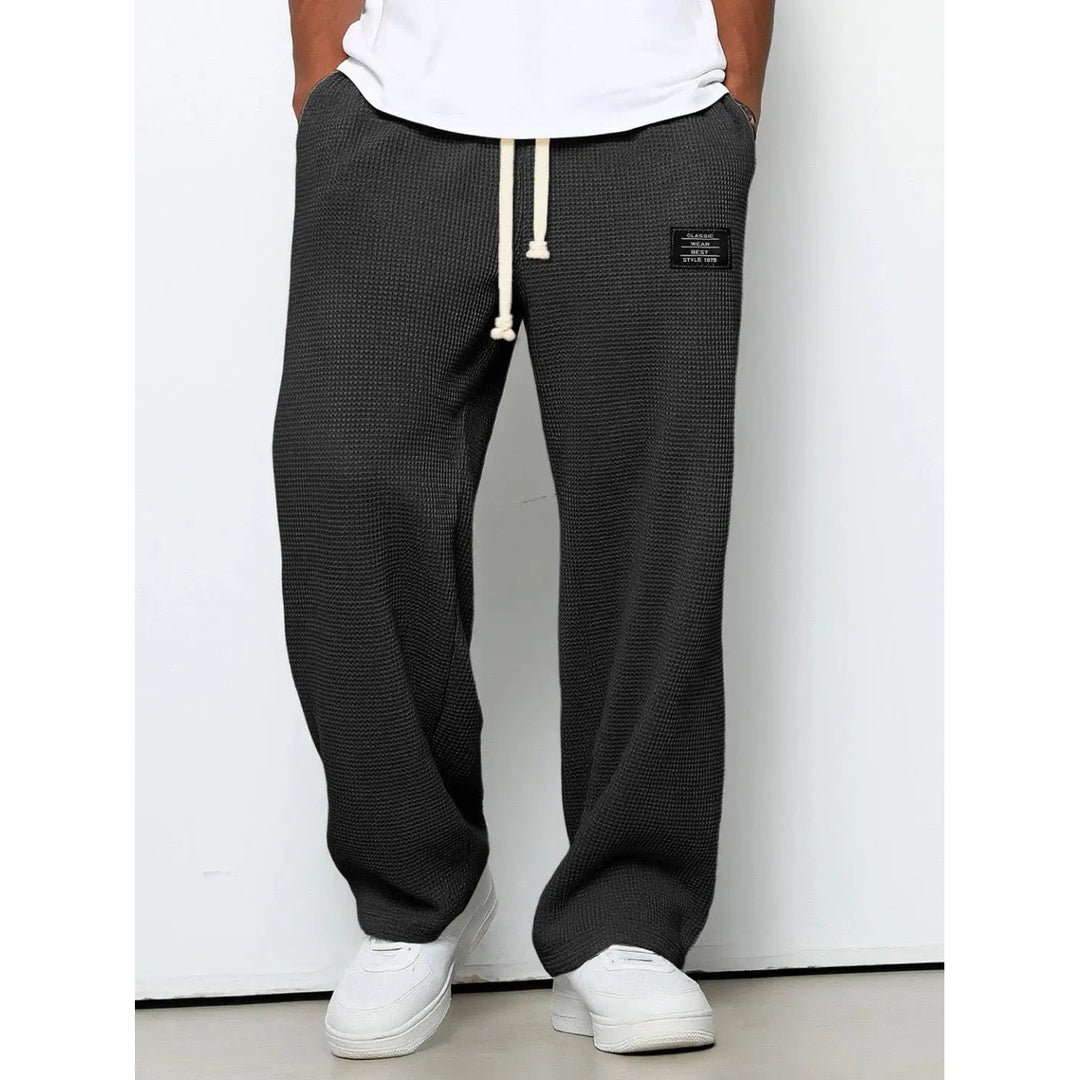 Pantalon homme coupe décontractée – taille à cordon ajustable