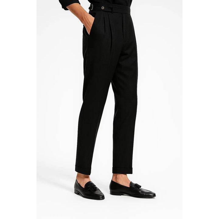 Pantalon homme élégant à plis – coupe moderne ajustée