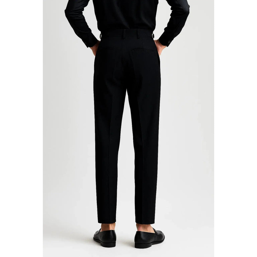 Pantalon homme élégant à plis – coupe moderne ajustée