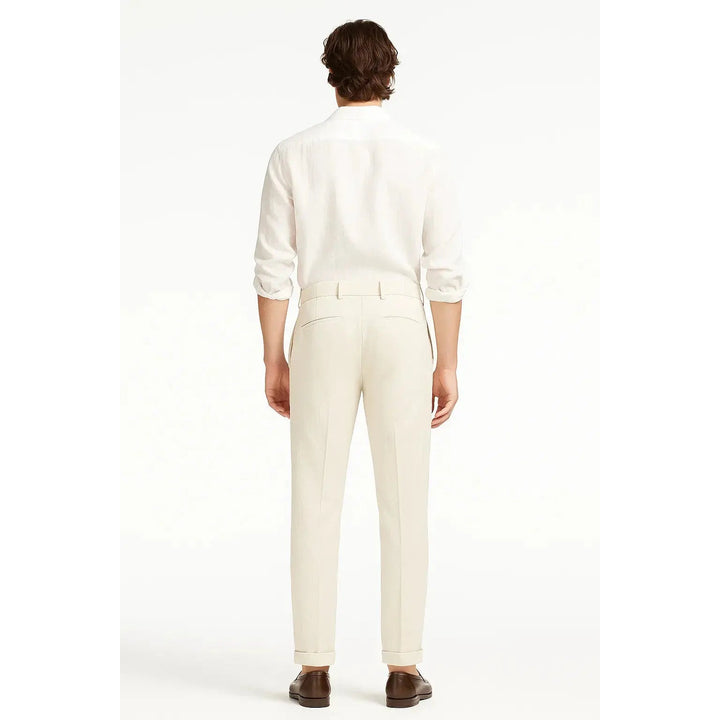 Pantalon homme élégant à plis – coupe moderne ajustée