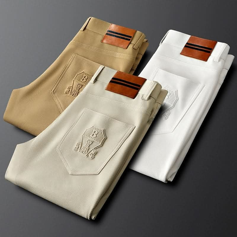 Pantalon homme en twill de coton épais – coupe structurée