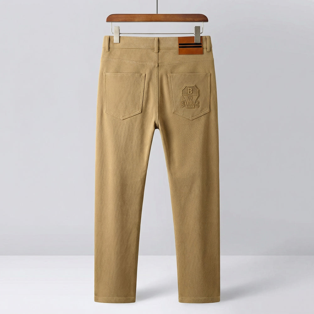 Pantalon homme en twill de coton épais – coupe structurée