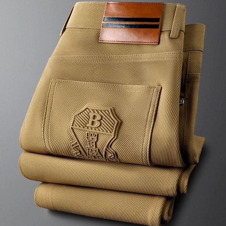 Pantalon homme en twill de coton épais – coupe structurée
