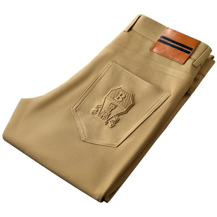 Pantalon homme en twill de coton épais – coupe structurée