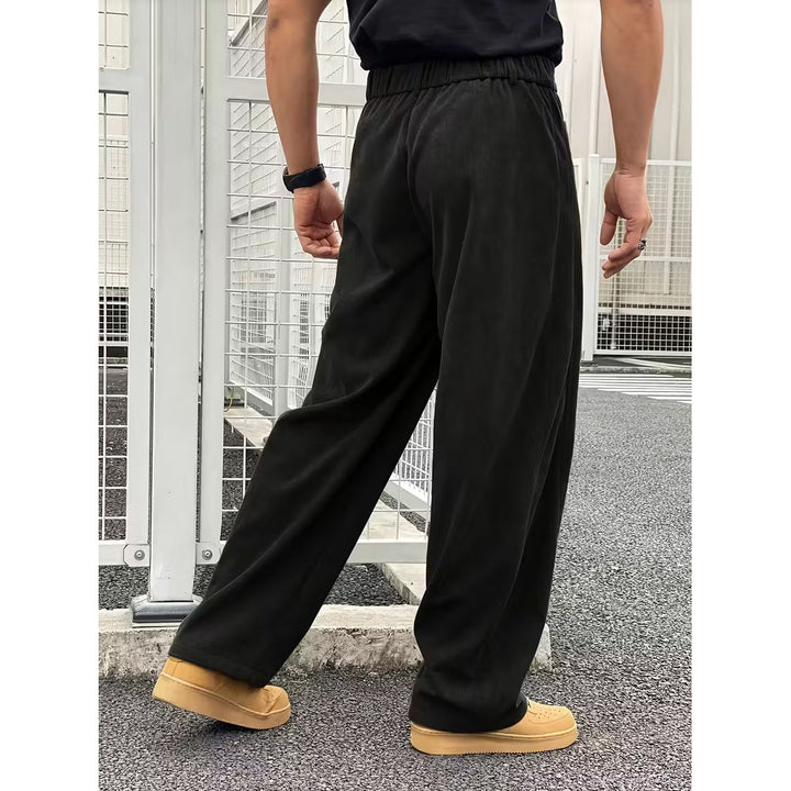 Pantalon homme en velours côtelé – coupe droite ample